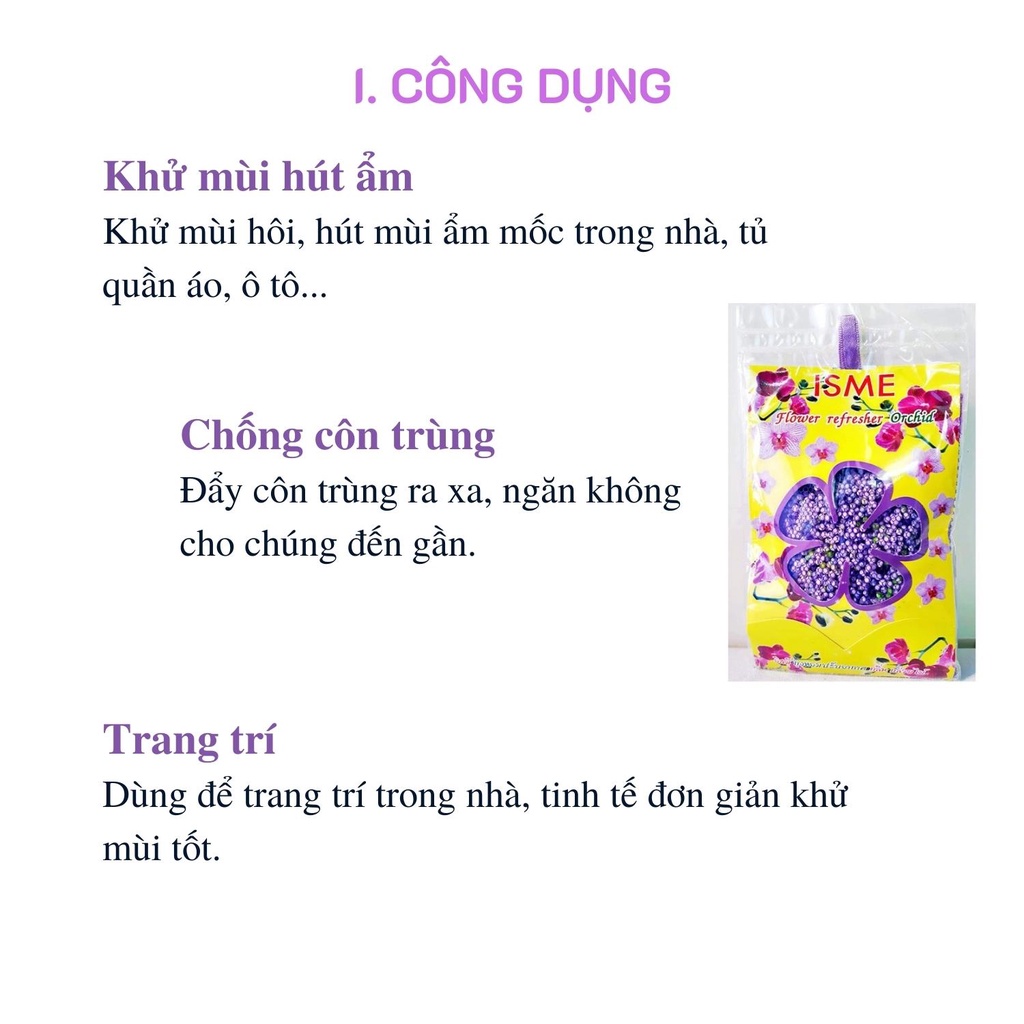 Túi thơm ISME Thái Lan treo tủ quần áo, treo trong nhà  - Sản phẩm chính hãng