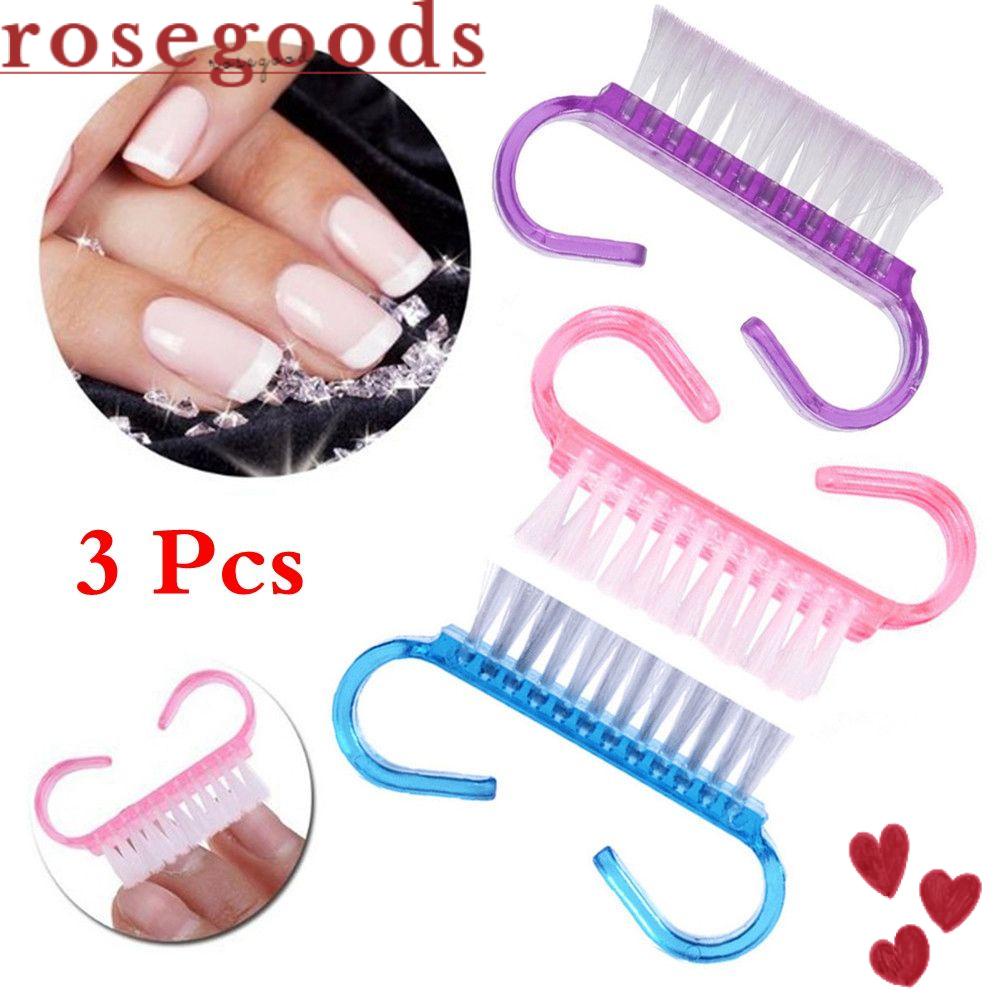 Set 3 Cọ Nhựa Chà Móng Tay Làm Đẹp Tiện Dụng