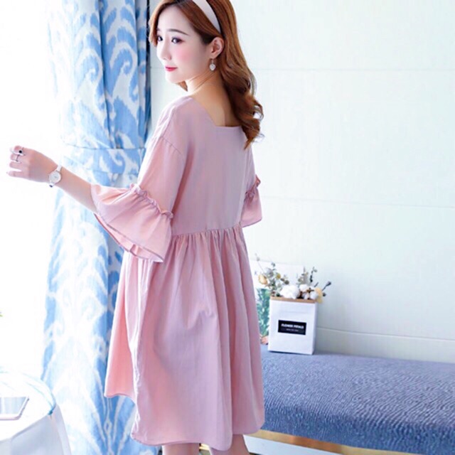 Babydoll hồng tay loa (kèm hình thật)