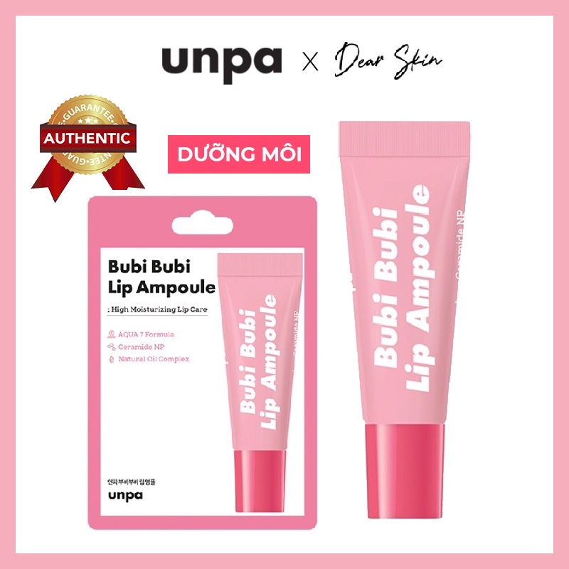 Tinh Chất Dưỡng Môi Căng Mọng Và Dưỡng Ẩm Sâu Unpa Bubi Bubi Lip Ampoule 10g