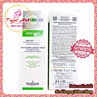 Kem Dưỡng Giảm Bóng Nhờn Dermacos, Giảm Mụn, Sáng Da, Mịn Màng 50ml