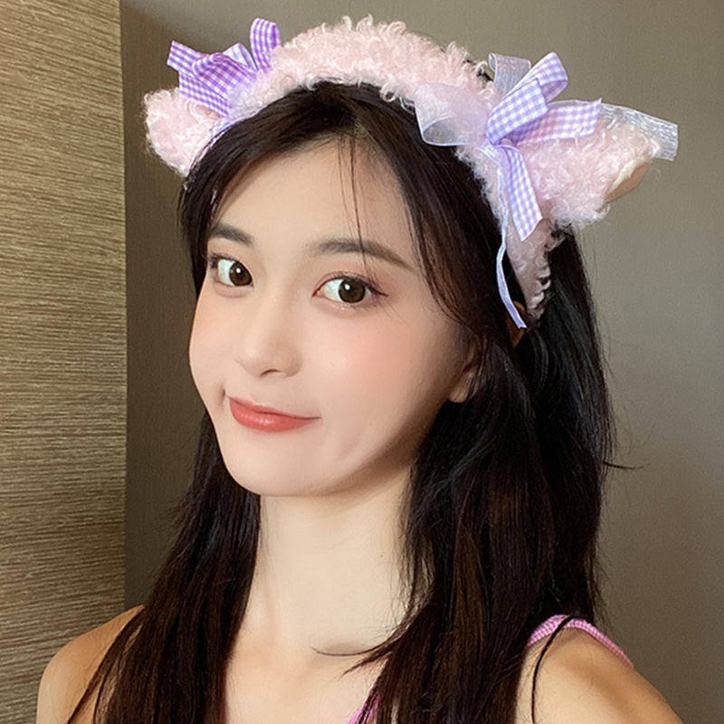 Băng Đô Cài Tóc Hình Tai Cừu Dễ Thương Cho Nữ