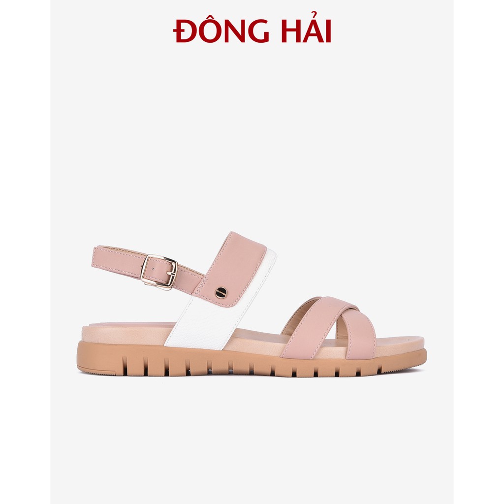 "TẶNG NGAY 30K khi theo dõi gian hàng "Giày Sandal đế bằng nữ Đông Hải quai ngang đế cao su 3cm - S85L7