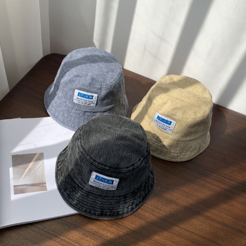 Nón Bucket Demin Tag Chữ Cá Tính ( Có Hình Thật)
