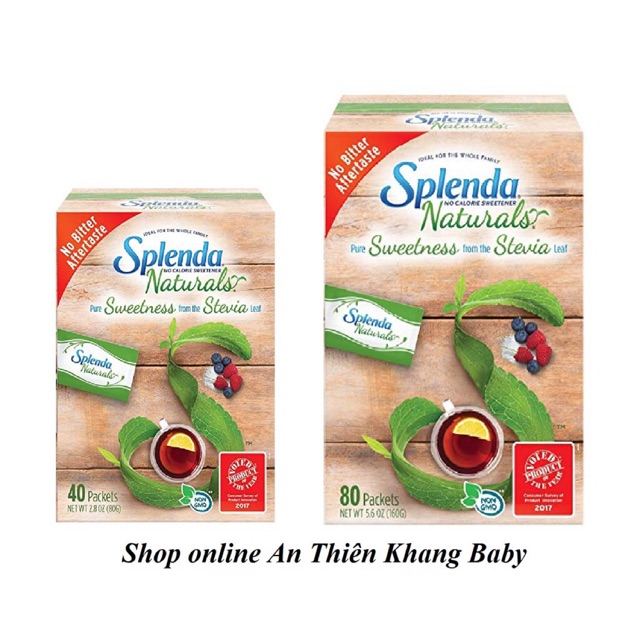 Đường ăn kiêng Splenda Stevia Naturals cao cấp dành cho người ăn kiêng