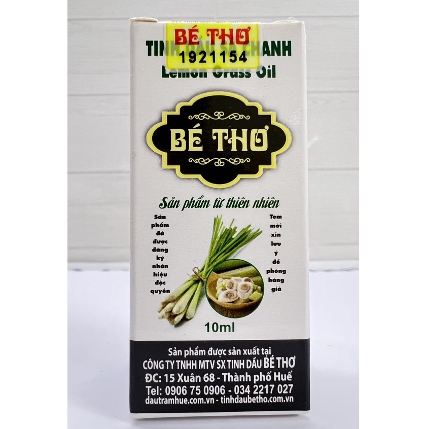 Tinh dầu sả chanh hiệu bé thơ.tinh dầu nguyên chất chai 10ml.suckhoechomoinha