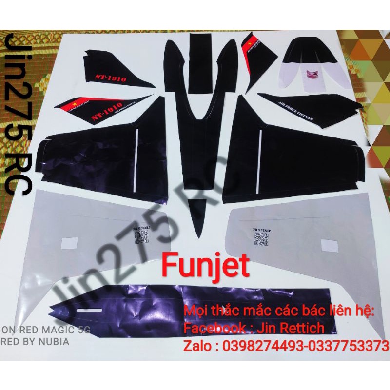 💖 Flash Sale 💕 Bộ vỏ kit máy bay Funjet T-335 sải 70 cm