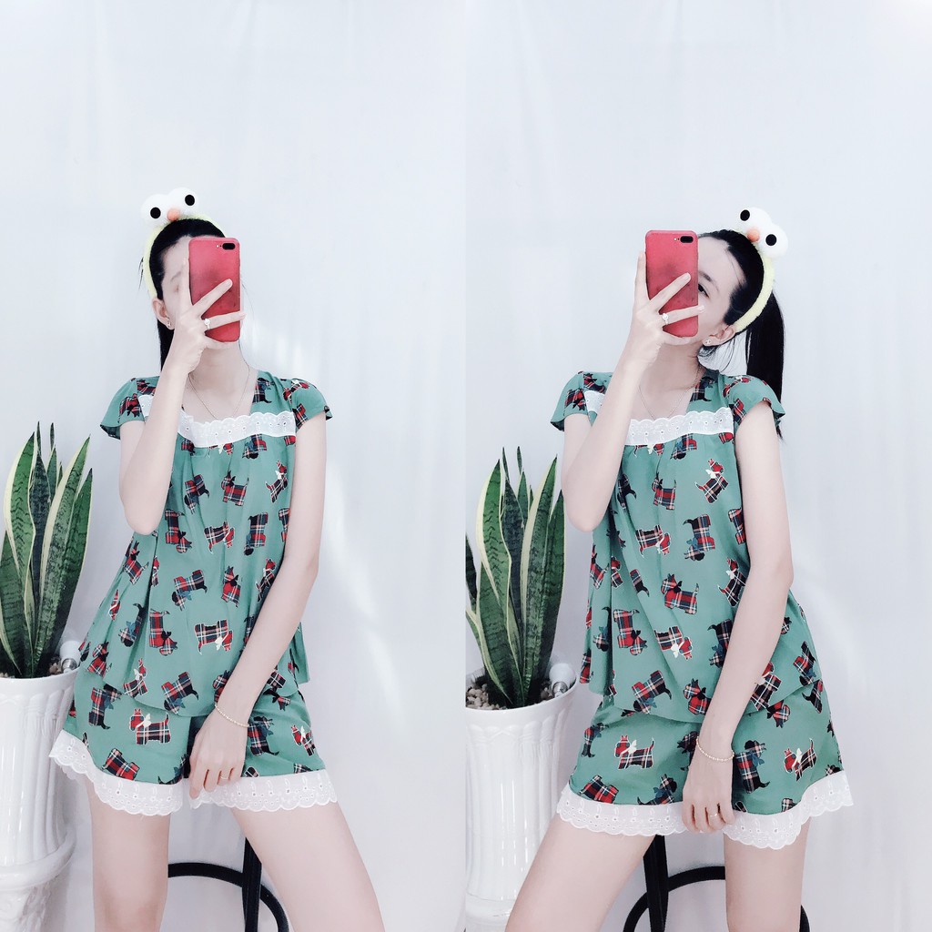 Bộ Ngủ Nữ Xinh Lụa Tole Xinh Mặc Nhà Pijama Mát Mịn | BigBuy360 - bigbuy360.vn