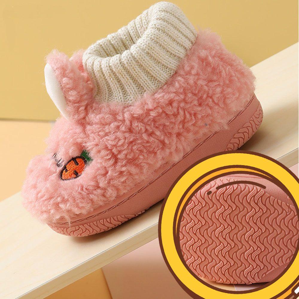 Giày Vải Cotton Chống Trượt Đính Tai Thỏ Dễ Thương Cho Bé Tập Đi