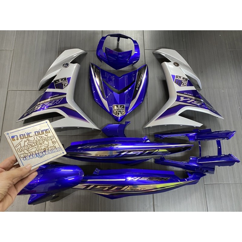 Dàn áo Ex 150 xanh bạc tem crom