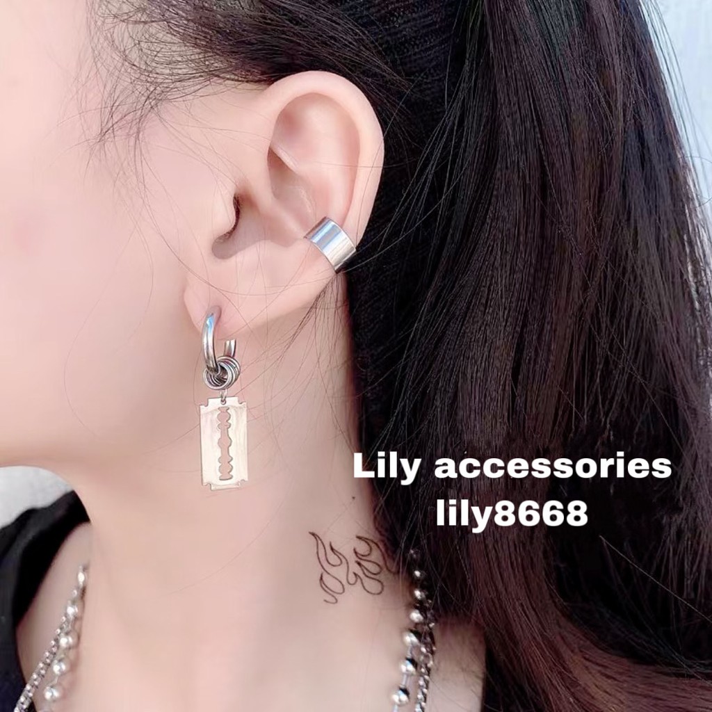 Ear cuff kẹp tai titan trơn cho nam nữ không cần xỏ lỗ không gỉ không đen không dị ứng