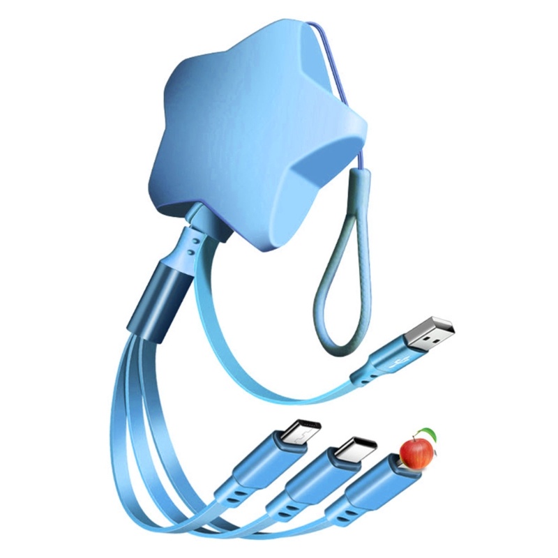 Dây Cáp Sạc Nhanh Truyền Dữ Liệu Micro USB Type-C 6A 3 Trong 1