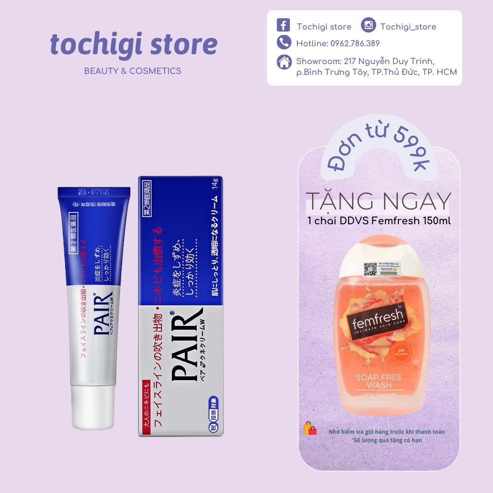 Kem ngừa mụn Pair Acne W Cream Nhật Bản