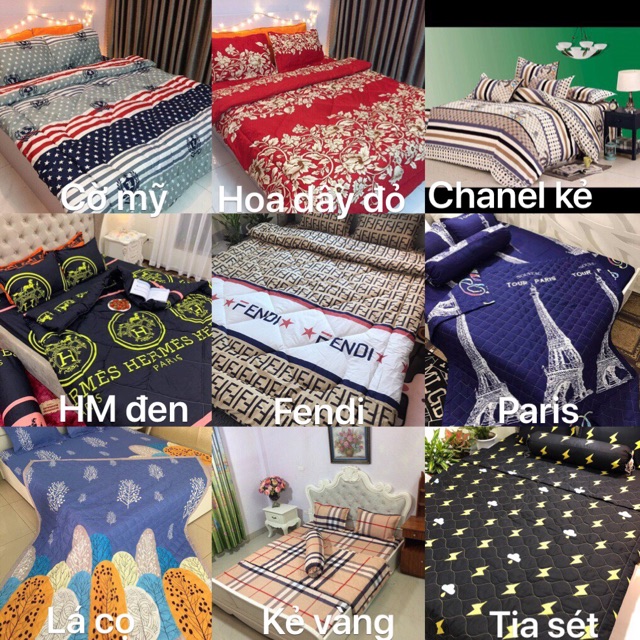 Bộ 1 Ga Chun và 2 Vỏ Gối Nằm (Size đệm từ 1m->1m8*2m đồng giá ) nhắn tin báo mẫu | BigBuy360 - bigbuy360.vn
