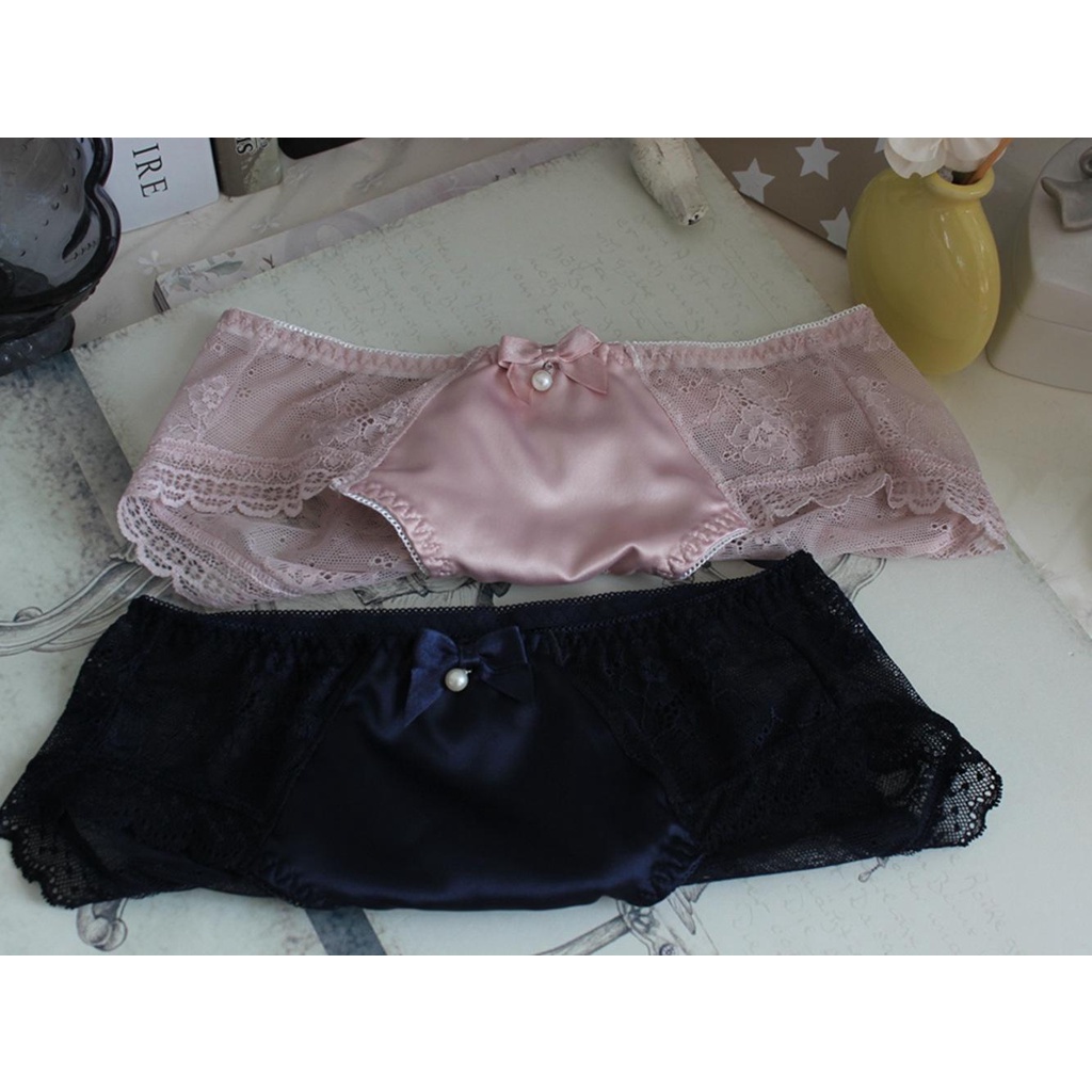 Quần Lót Nữ Ren Hoa Phối Lụa Satin Thoáng Khí Sexy Xuất Đông Âu  Hàng Loại Đẹp.
