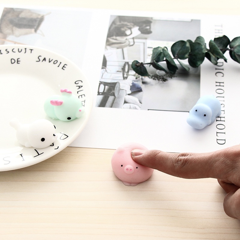 Y&amp;X Mochi Đồ Chơi Mềm Dẻo Giảm Stress Hình Động Vật Xinh Xắn Dành Cho Bé