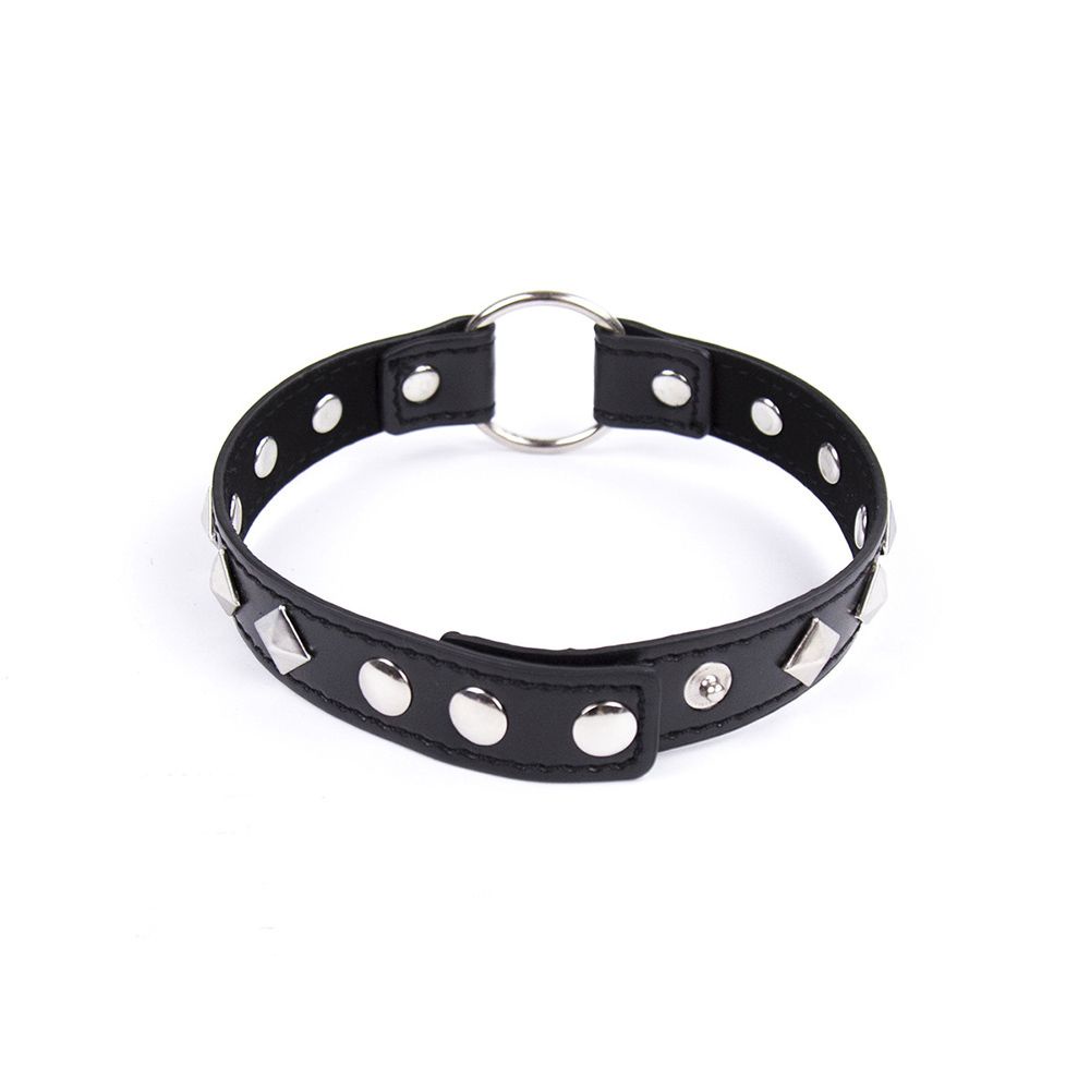 UPSTOP Punk Spiked Rivets Sexy Neck Sleeve Restraint Leather Collar Neck Chain