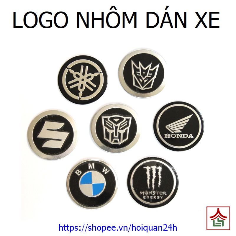 Tem Logo Nhôm dán xe, trang trí xe máy xe điện nhiều mẫu