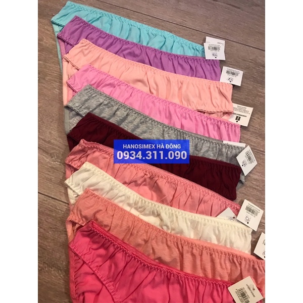Quần lót cạp trung 100% cotton Hanosimex chính hãng AM10-SLN