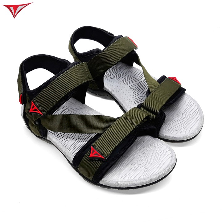 [Fullbox] Giày Sandal Nam Nữ Việt Thủy Hai Quai Chéo Xanh Rêu - VT017