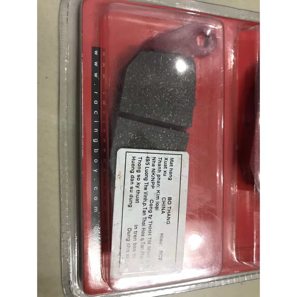 BỘ BỐ THẮNG ĐĨA TRƯỚC/SAU RCB cho EXCITER 150 (má phanh)