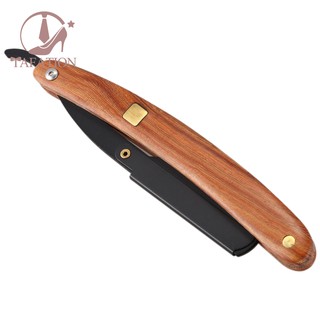 Dao Cạo Râu Tay Cầm Bằng Gỗ Có Thể Gấp Gọn Tiện Dụng