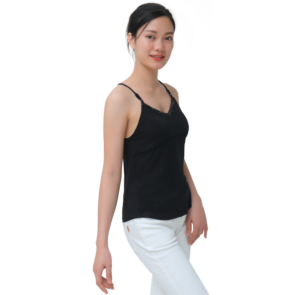 Áo hai dây nữ ren đen Narsis L7020