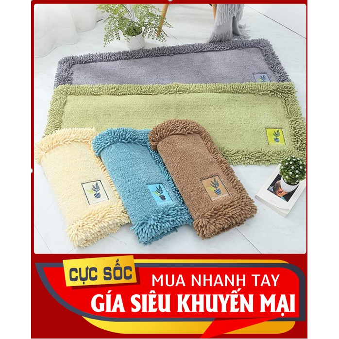 Thảm Lau Chân Làm Bằng Vải Len Mịn Hút Bụi,Thấm Nước Cực Tốt( Kích Thước 70x45cm)