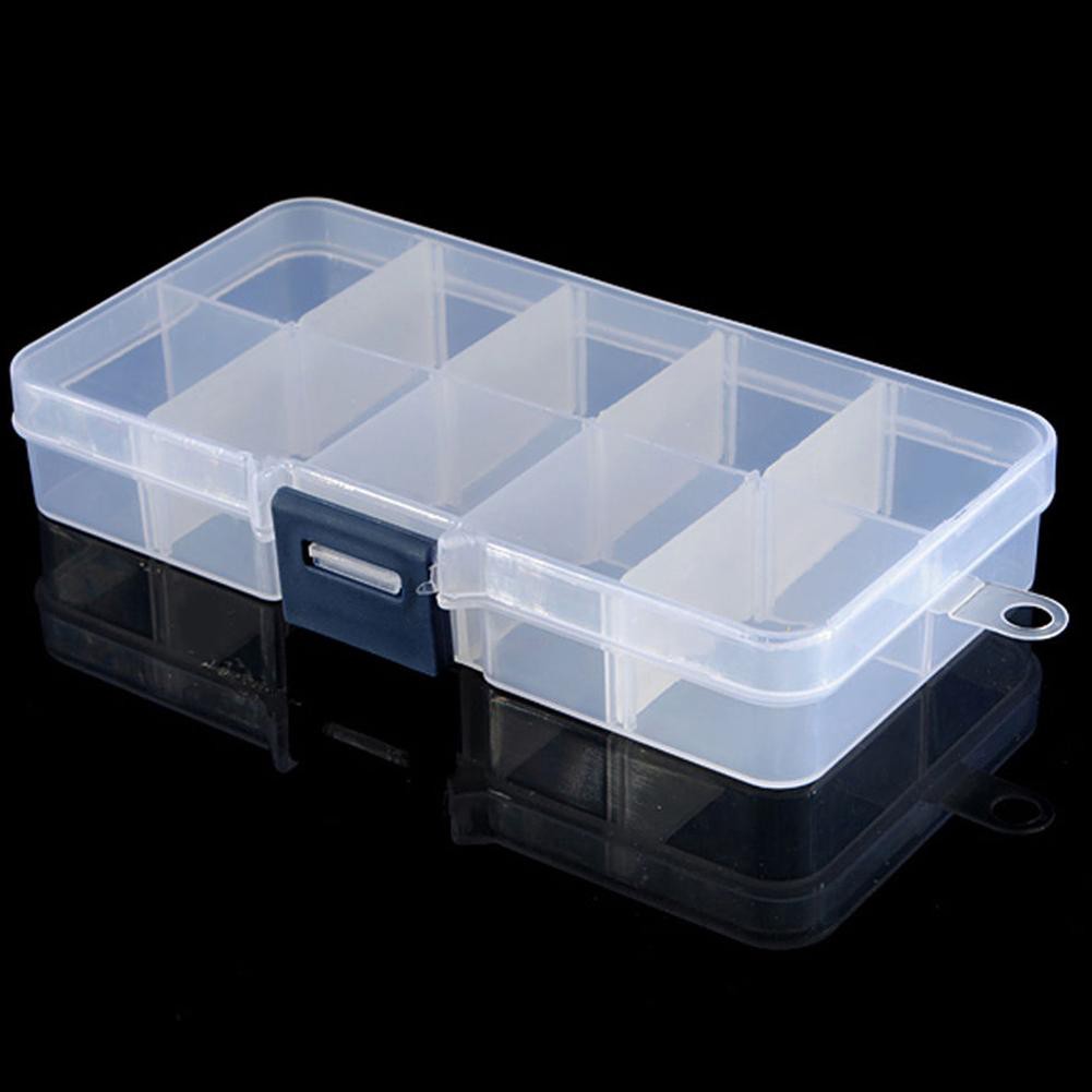 Hộp nhựa 10 ngăn đựng trang sức tiện lợi