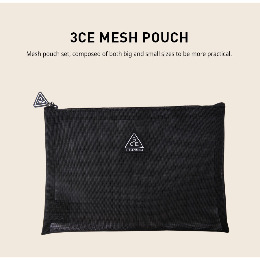 TÚI LƯỚI ĐỰNG MĨ PHẨM ĐA NĂNG [3CE] MESH POUCH