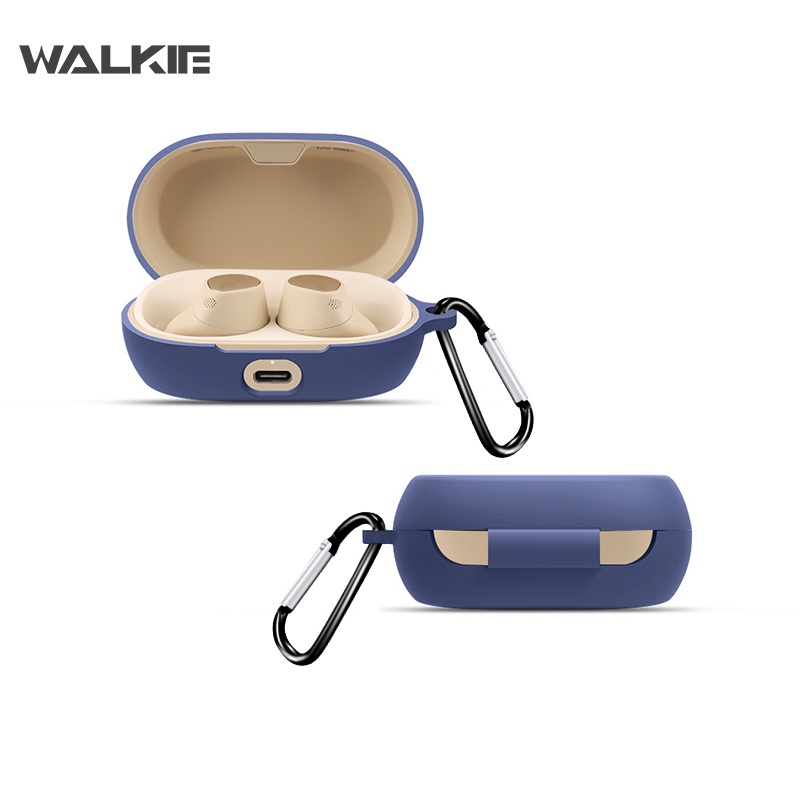 Vỏ bảo vệ hộp sạc tai nghe Bluetooth Jabra Elite 7 Pro bằng silicon mềm chống rơi kèm móc