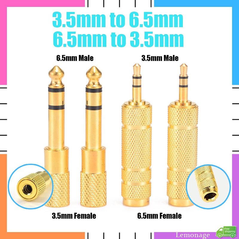 Đầu Chuyển Đổi Âm Thanh Từ 1/8 3.5mm Sang 6.5 mm 1/4 Aux 6.35 Sang 3.5 Chuyên Dụng
