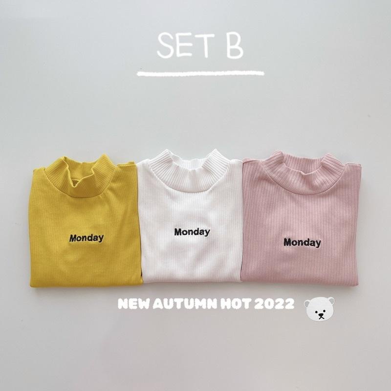 SET 3 ÁO GIỮ NHIỆT CỔ 3P SIÊU ĐẸP CHO BÉ