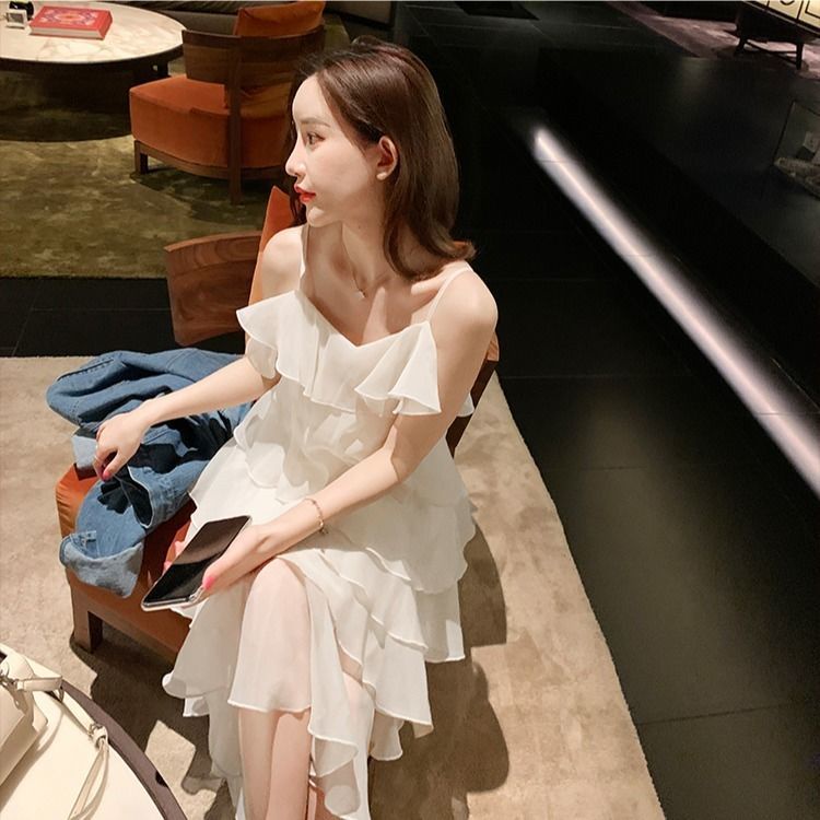 Mùa Hè Năm 2023 Phong Cách Mới Váy Địu Kiểu Cổ Tích✨✨ Chân Váy Tầng Thiết Kế Xinh Xắn Nữ Tính