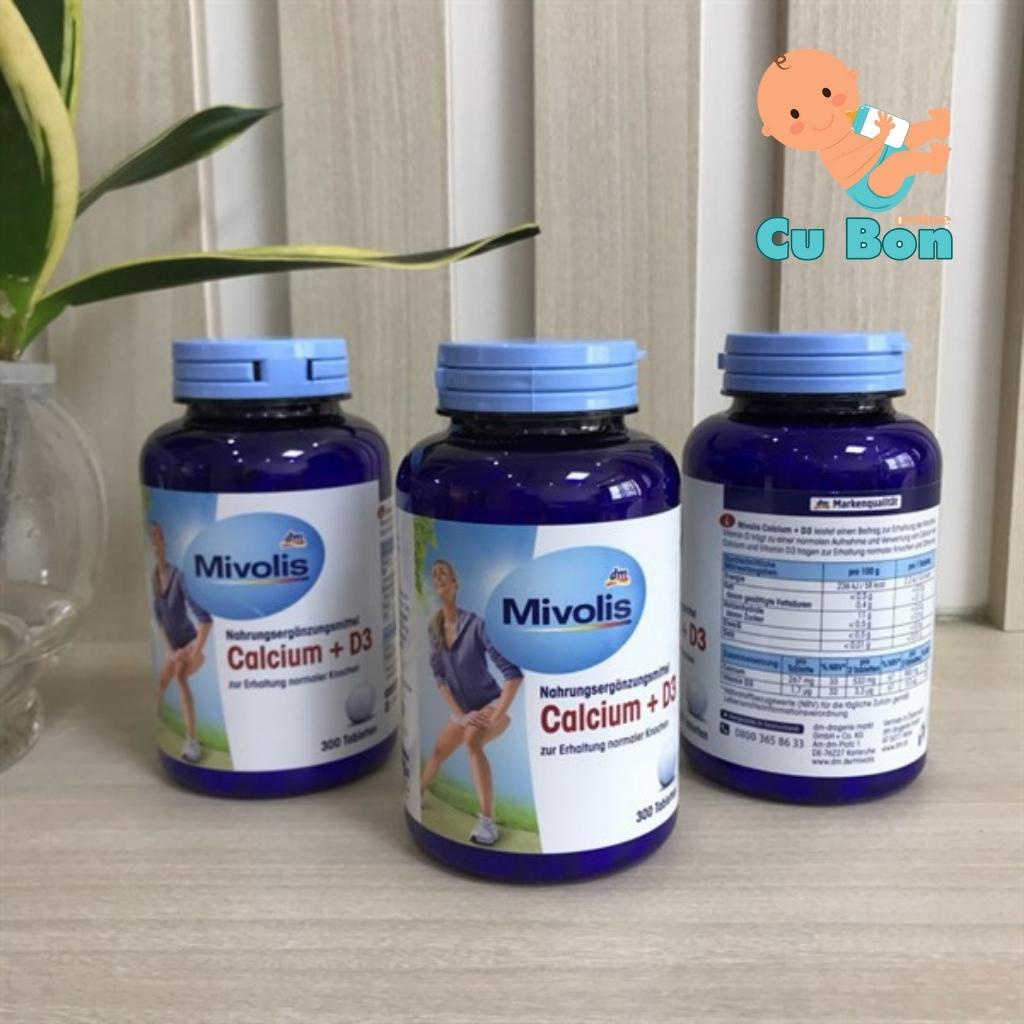 Canxi và vitamin D3 Mivolis Calcium D3 của Đức cho người lớn từ 18 tuổi hỗ trợ xương khớp 300 viên