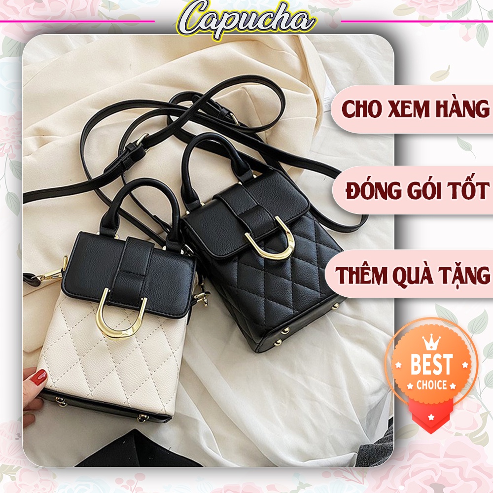 Túi xách nữ đeo chéo dáng hộp lạ xinh phong cách Hàn Quốc Capucha T177