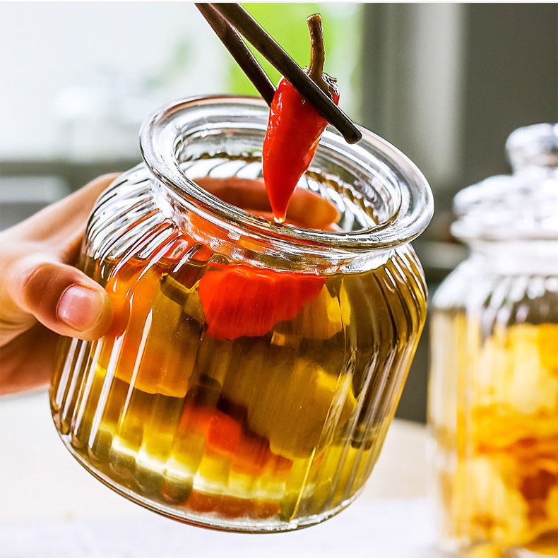 Lọ Thủy Tinh Đựng Thực Phẩm 650ml/950ml/1350ml Phong Cách Bắc Âu