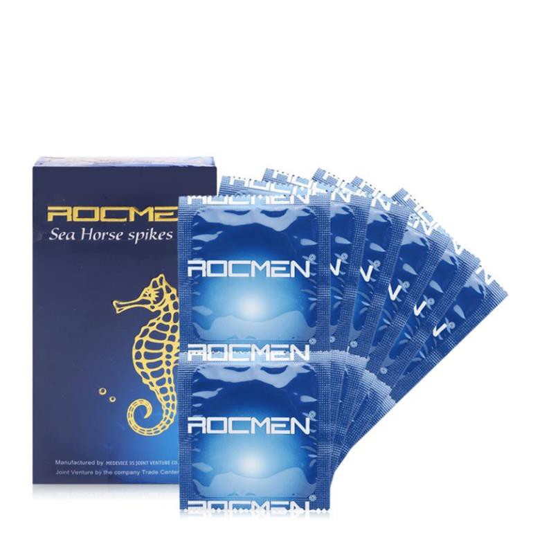Hộp 10c bao cao su Kéo Dài Thời Gian ROCMEN xanh BCSRX001