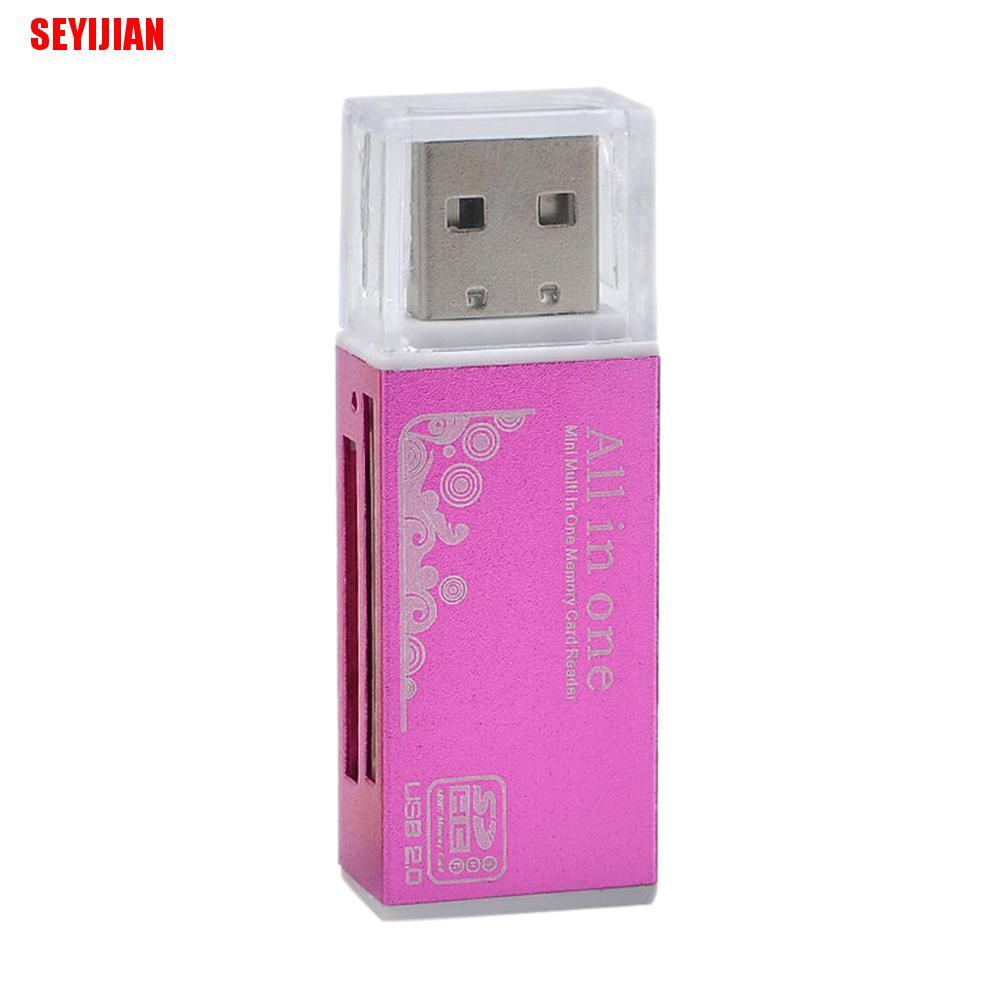 (SEY) For Micro Sd Sdhc Tf M2 Mmc Ms Pro Duo All In 1 Usb 2.0 Multi Memory Card Reader