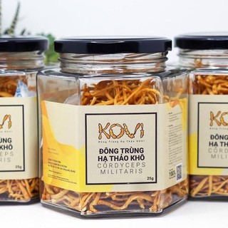 Đông trùng hạ thảo khô sấy thăng hoa KOVI hũ 25gr