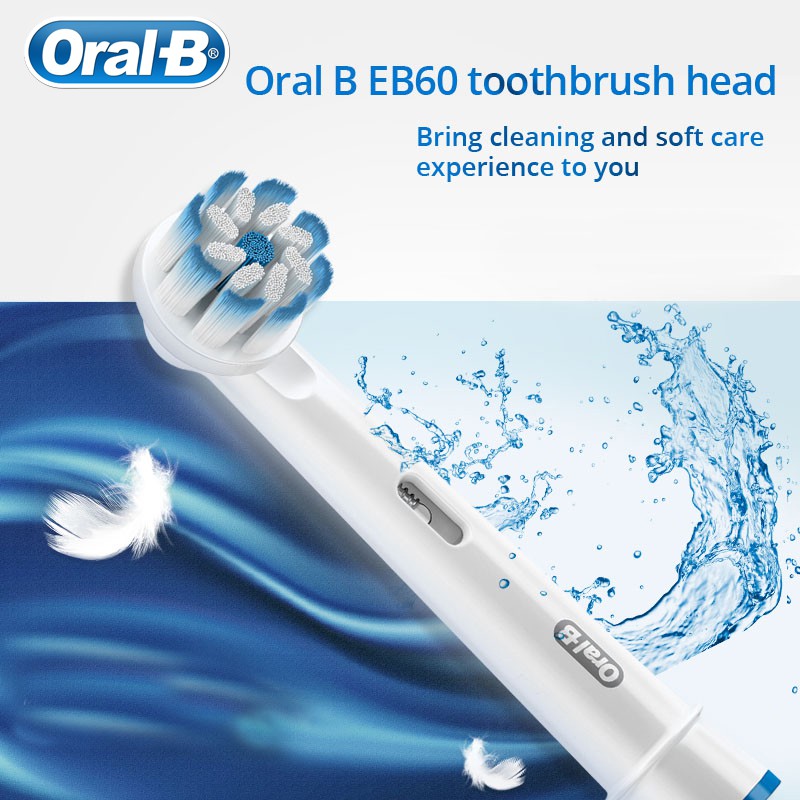 Đầu bàn chải đánh răng điện Oral B EB60 thay thế hoạt động bằng sóng siêu âm