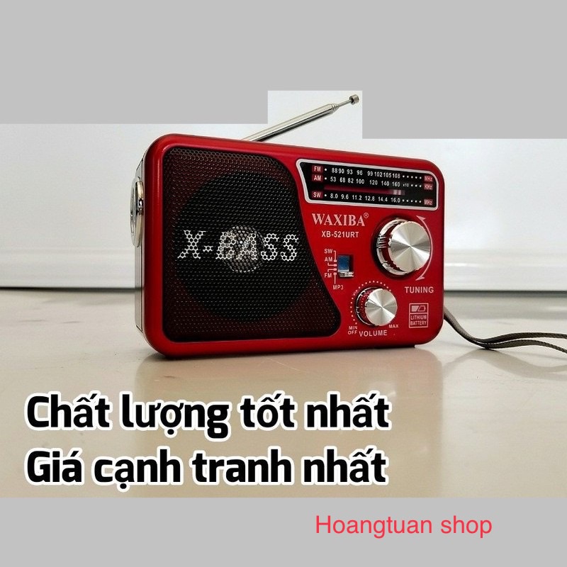 [Mã ELHACE giảm 4% đơn 300K] Máy nghe nhạc kiêm đài Radio FM Waxiba XB-521URT sony.