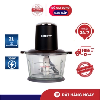 Máy xay thịt đa năng xay cá cua đá LIBERTY 2L cối thủy tinh kháng khuẩn Công suất lớn 350W