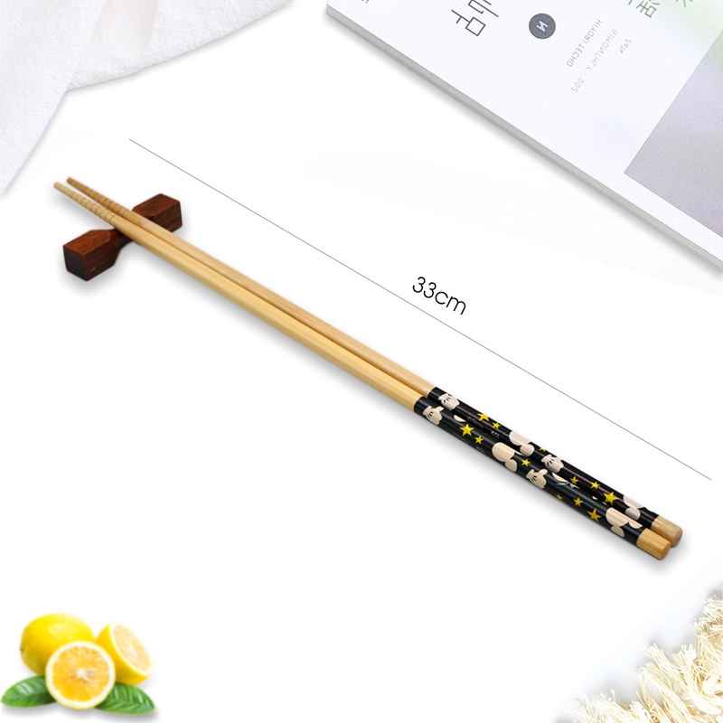 Bộ 6 đôi đũa tre dài 33cm dùng chiên, xào, ăn lẩu