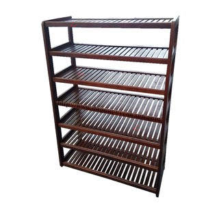 Kệ giày dép 7 tầng rộng 60cm gỗ tự nhiên 100%- nâu