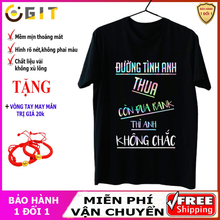 Áo phông phản quang bảy màu đường tình anh thua, áo thun nam nữ, quần khaki, quần nữ, sét bộ mặc ở nhà, áo thun tay dài