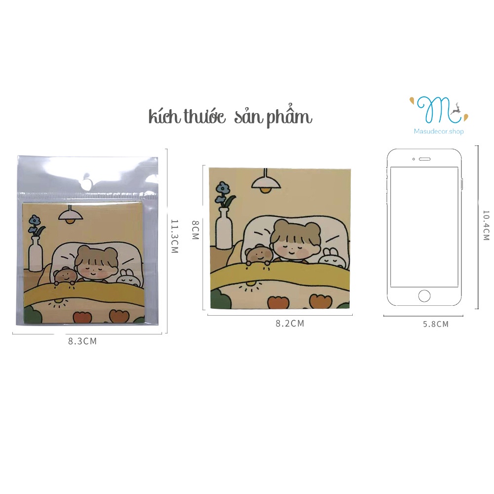 Set 6-16 Tấm Thiệp Trang Trí Tường Phong Cách Anime