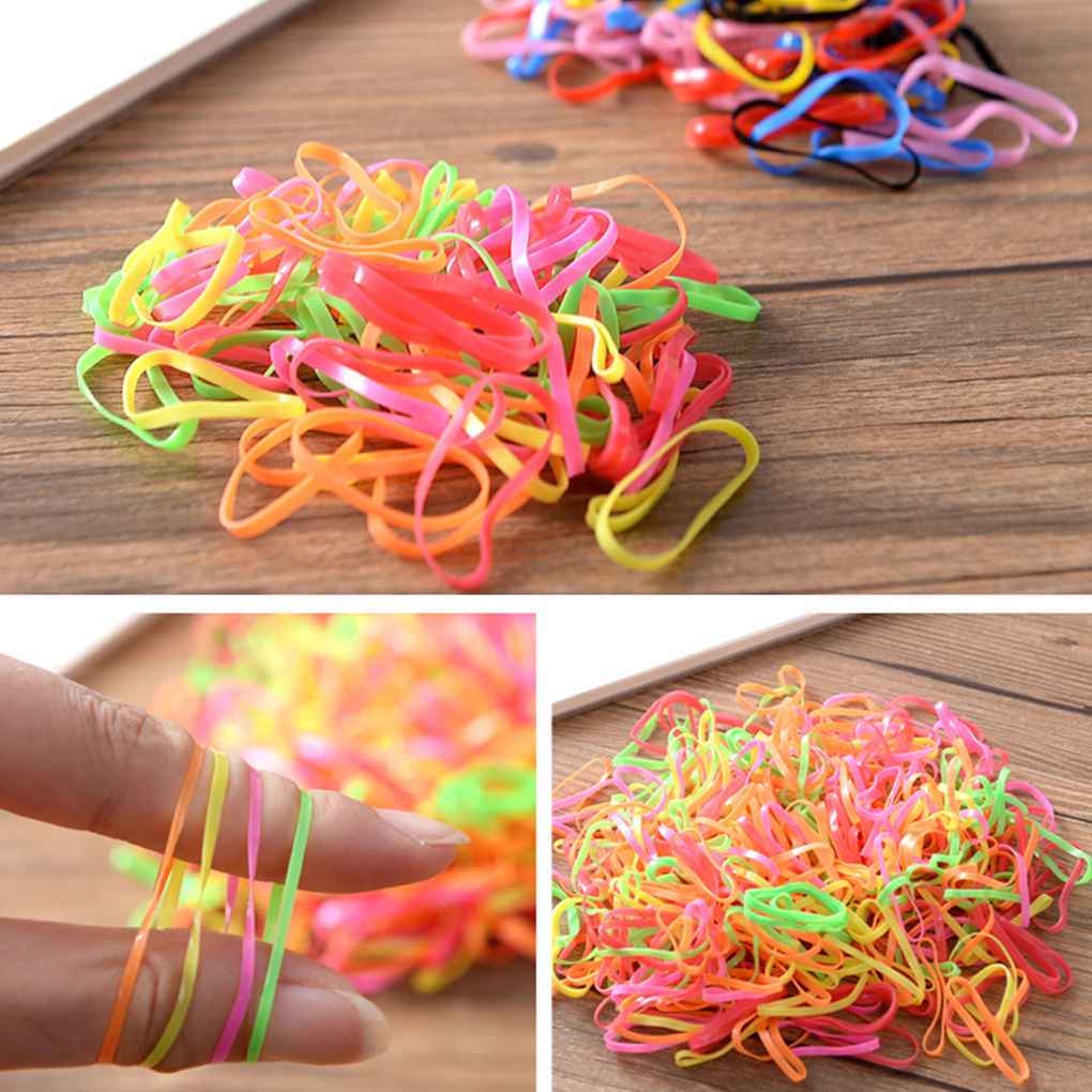 Set 400 Dây Thun Cột Tóc Co Giãn Dùng Một Lần Dành Cho Nữ