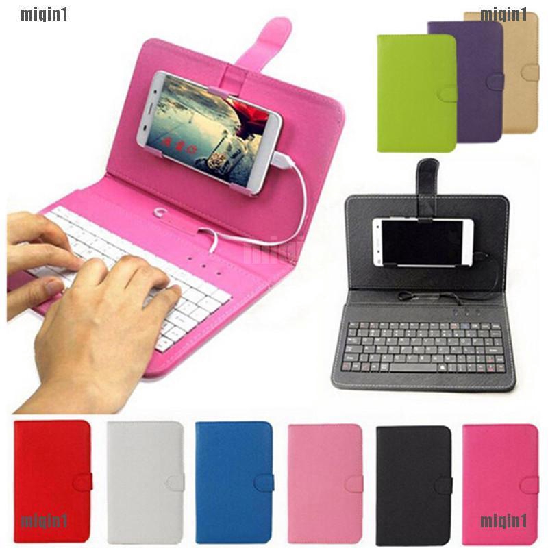 $VN Universal OTG Leather Flip Case Cover Wired Keyboard For Andriod Mobile Phone ZNS 1126