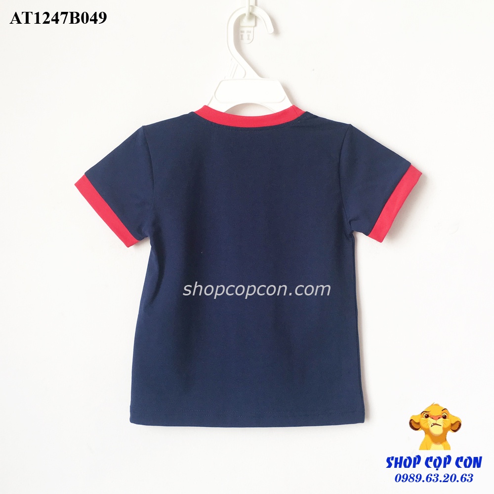 Áo thun viền cổ hình cá mập cho bé trai từ 9kg đến 22kg